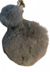 Geldbeugel fluffy grijs